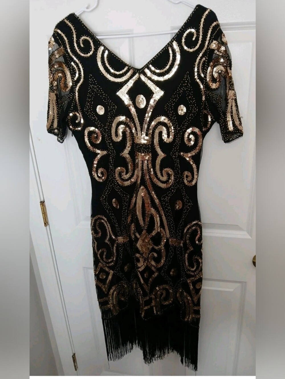 Fundaisy Elegant Vintage Style Gatsby 1920s Sequin Fringe Dress – Flapper.